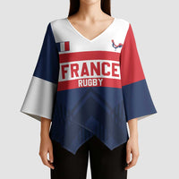 France Rugby Custom Kimono Sleeve Blouse Go Les Bleus Simple Style - Wonder Print Shop
