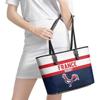 France Rugby Leather Tote Bag Go Les Bleus Simple Style - Wonder Print Shop
