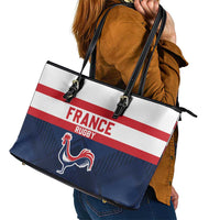 France Rugby Leather Tote Bag Go Les Bleus Simple Style - Wonder Print Shop