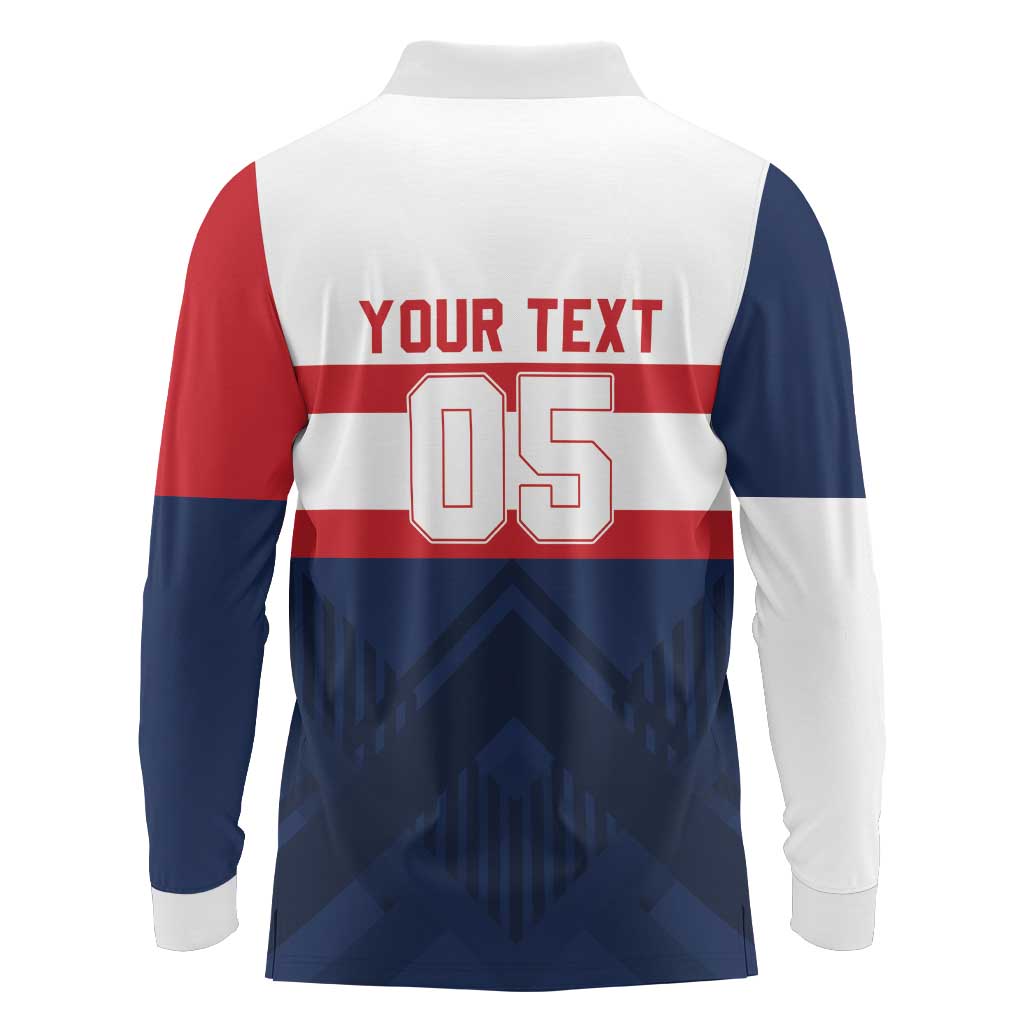 France Rugby Custom Long Sleeve Polo Shirt Go Les Bleus Simple Style - Wonder Print Shop