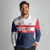 France Rugby Custom Long Sleeve Polo Shirt Go Les Bleus Simple Style - Wonder Print Shop