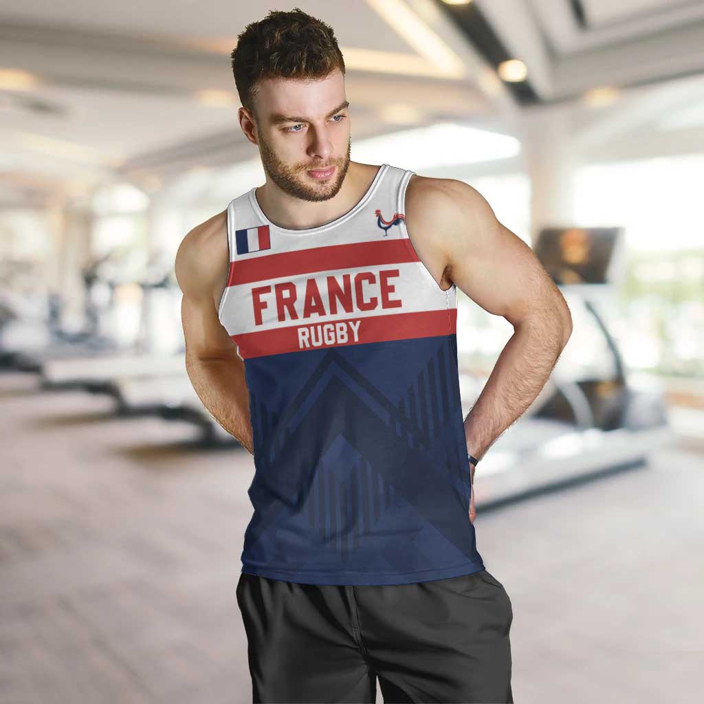 France Rugby Custom Men Tank Top Go Les Bleus Simple Style - Wonder Print Shop