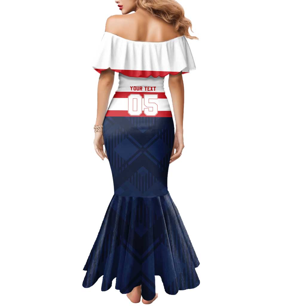 France Rugby Custom Mermaid Dress Go Les Bleus Simple Style - Wonder Print Shop