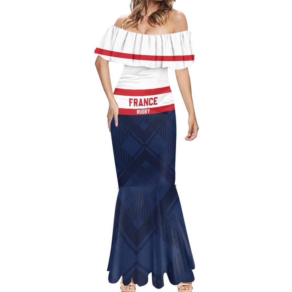 France Rugby Custom Mermaid Dress Go Les Bleus Simple Style - Wonder Print Shop