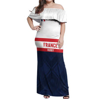 France Rugby Custom Off Shoulder Maxi Dress Go Les Bleus Simple Style - Wonder Print Shop