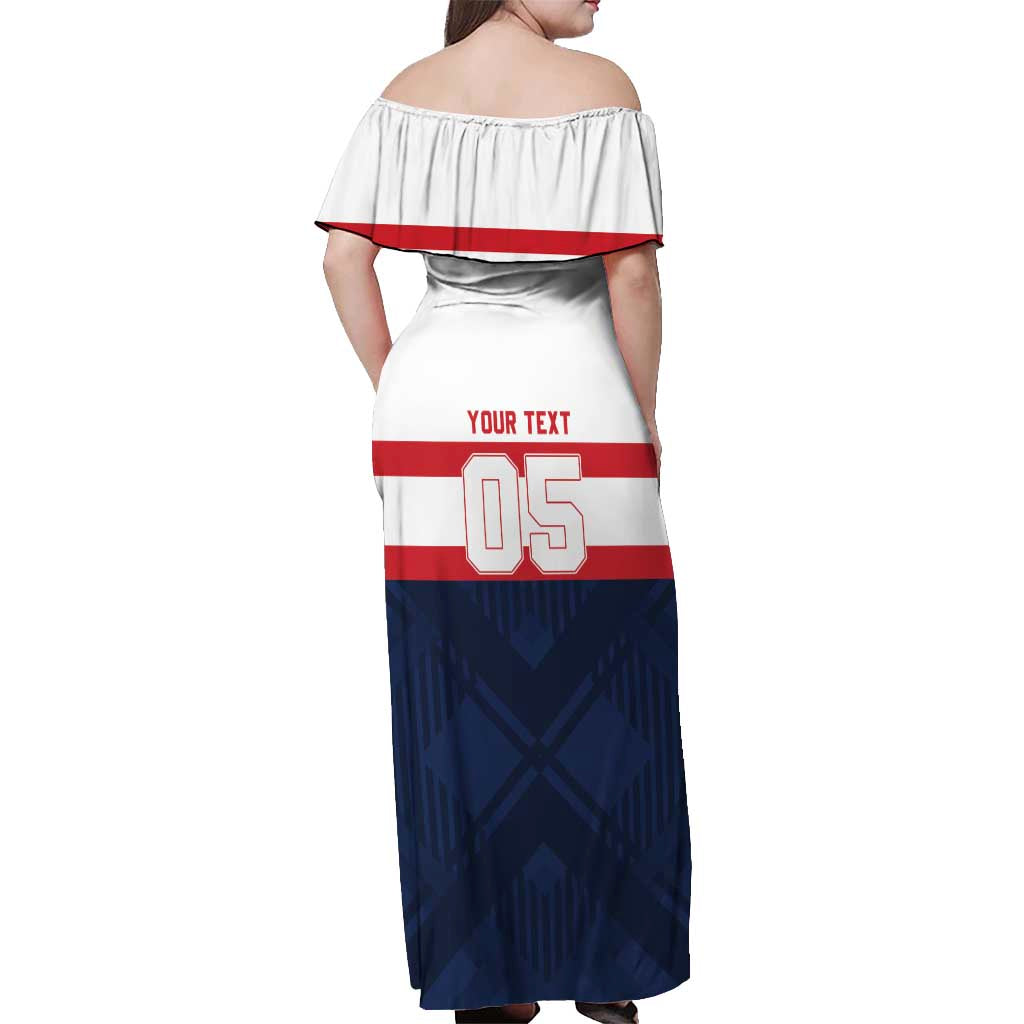 France Rugby Custom Off Shoulder Maxi Dress Go Les Bleus Simple Style - Wonder Print Shop