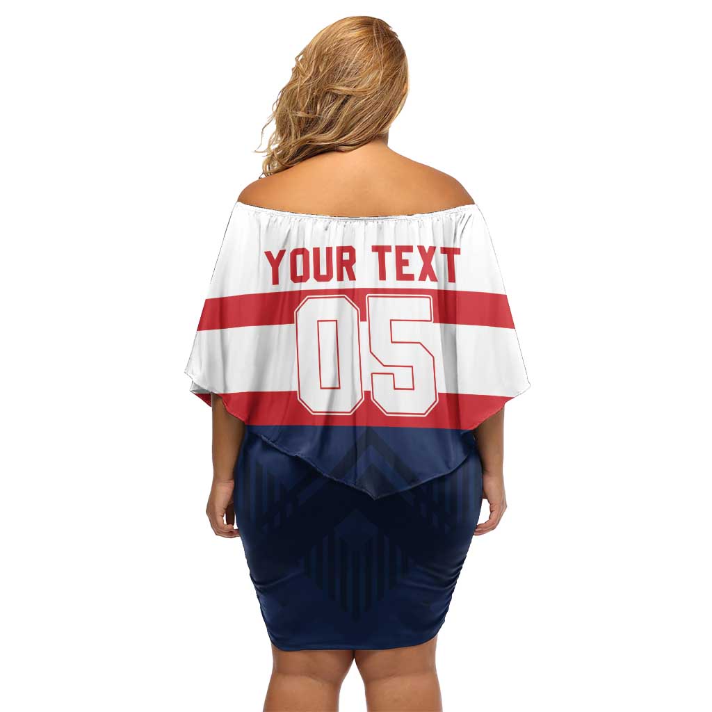 France Rugby Custom Off Shoulder Short Dress Go Les Bleus Simple Style - Wonder Print Shop