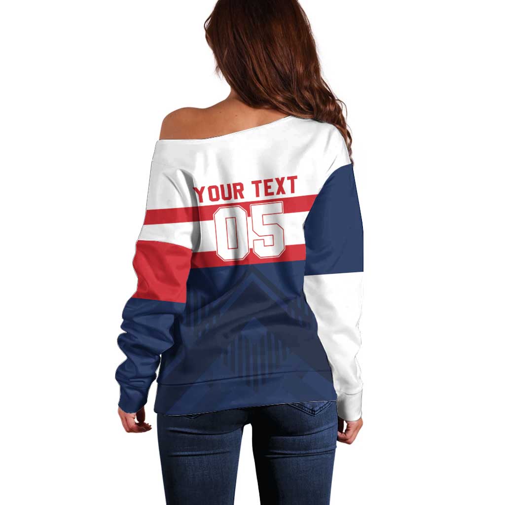 France Rugby Custom Off Shoulder Sweater Go Les Bleus Simple Style - Wonder Print Shop