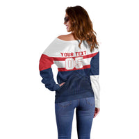 France Rugby Custom Off Shoulder Sweater Go Les Bleus Simple Style - Wonder Print Shop