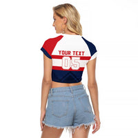 France Rugby Custom Raglan Cropped T Shirt Go Les Bleus Simple Style - Wonder Print Shop