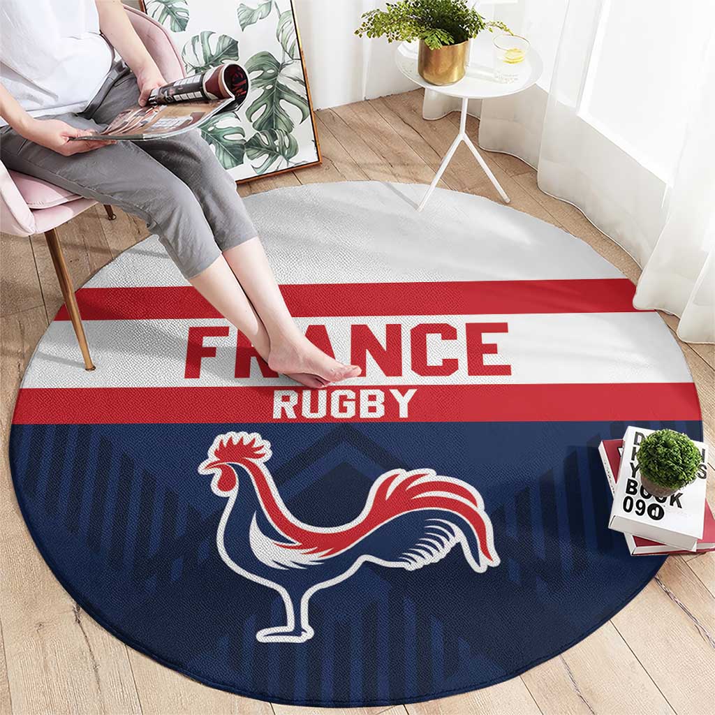 France Rugby Round Carpet Go Les Bleus Simple Style - Wonder Print Shop