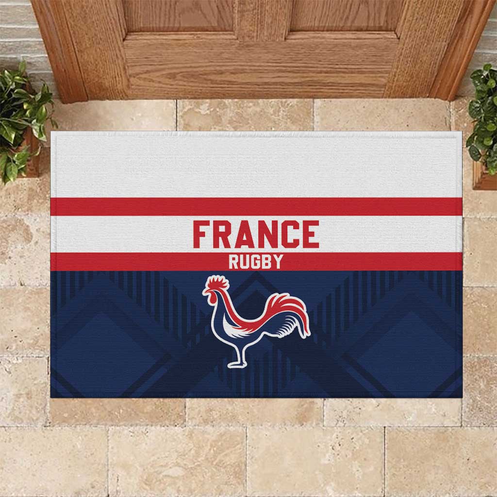 France Rugby Rubber Doormat Go Les Bleus Simple Style - Wonder Print Shop