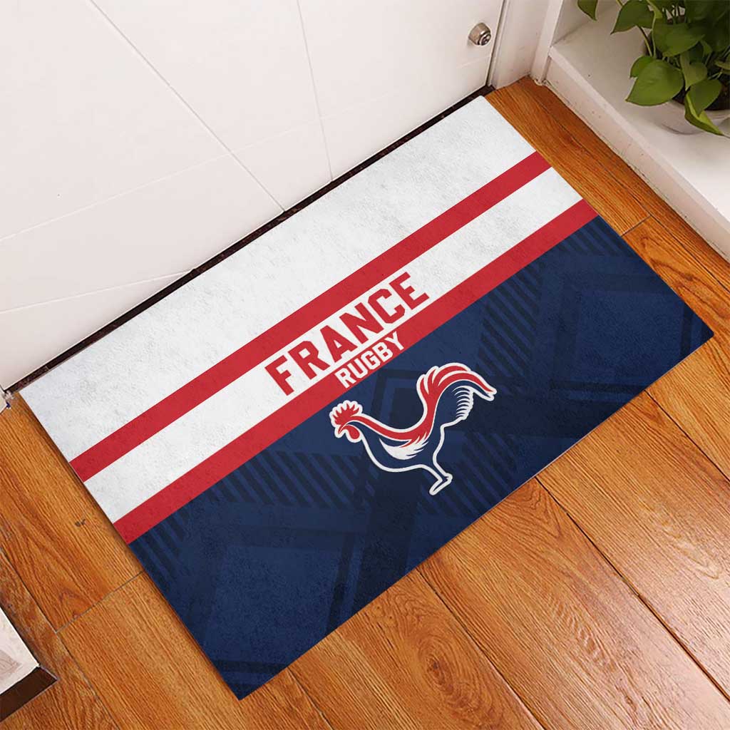 France Rugby Rubber Doormat Go Les Bleus Simple Style - Wonder Print Shop