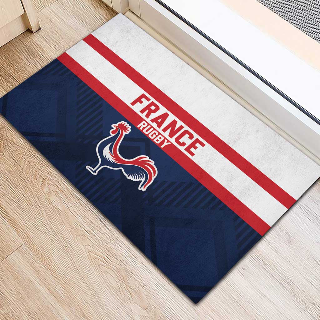 France Rugby Rubber Doormat Go Les Bleus Simple Style - Wonder Print Shop