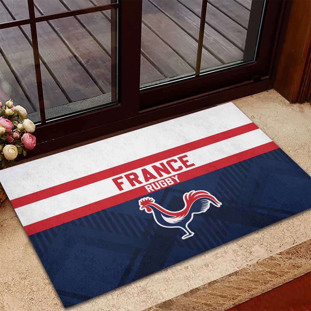 France Rugby Rubber Doormat Go Les Bleus Simple Style - Wonder Print Shop