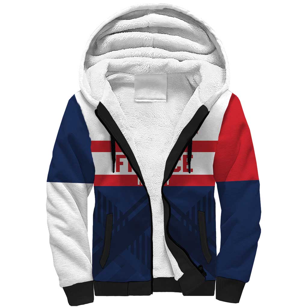 France Rugby Custom Sherpa Hoodie Go Les Bleus Simple Style - Wonder Print Shop