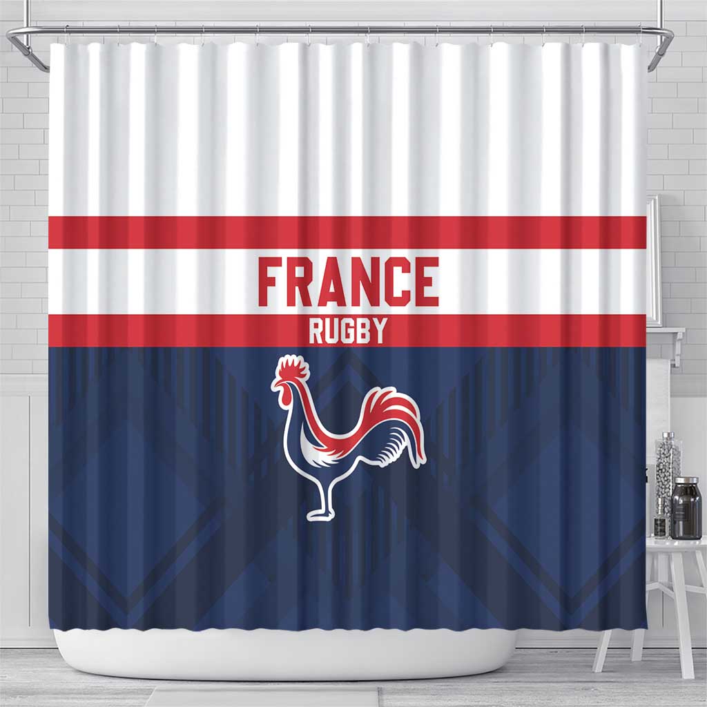 France Rugby Shower Curtain Go Les Bleus Simple Style - Wonder Print Shop
