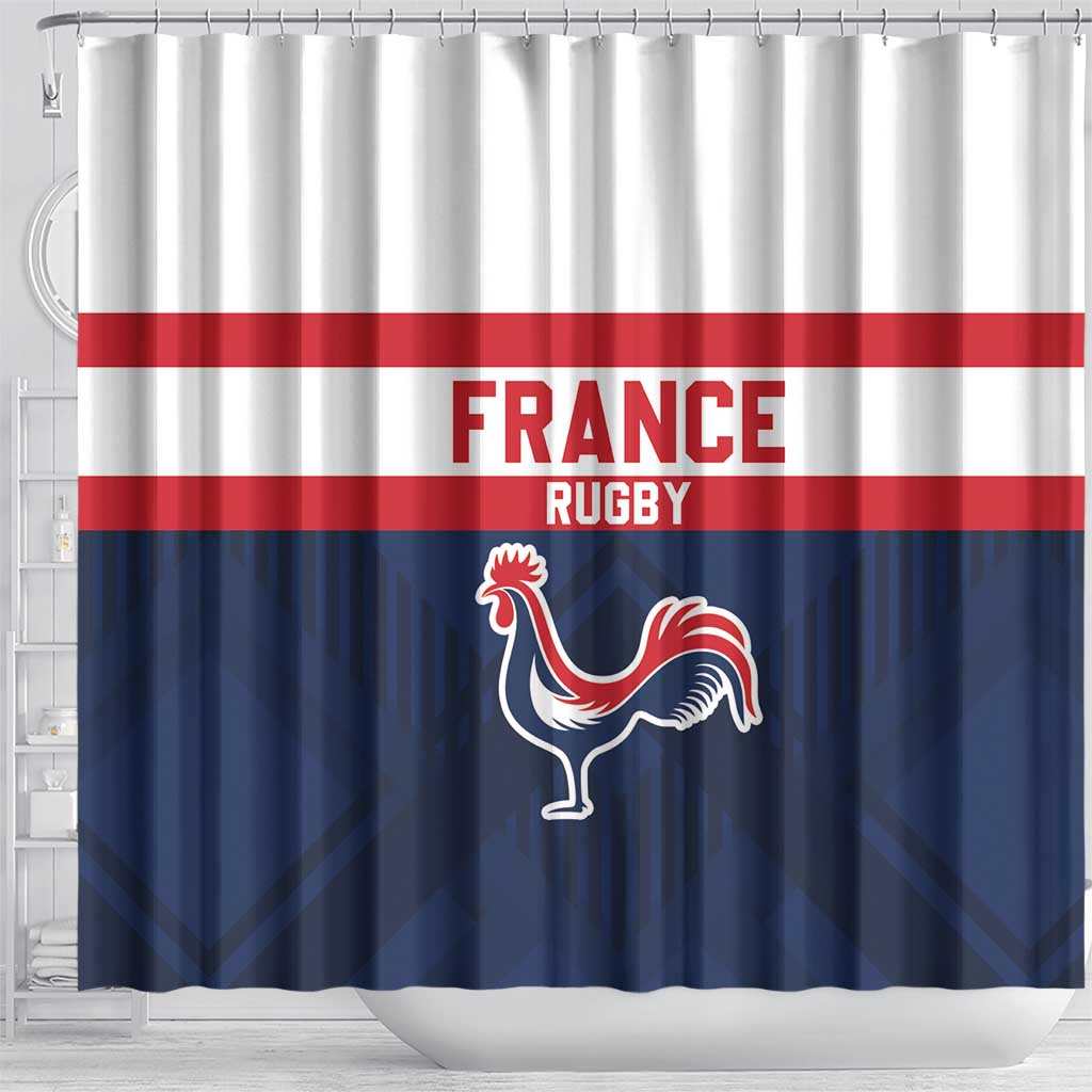 France Rugby Shower Curtain Go Les Bleus Simple Style - Wonder Print Shop