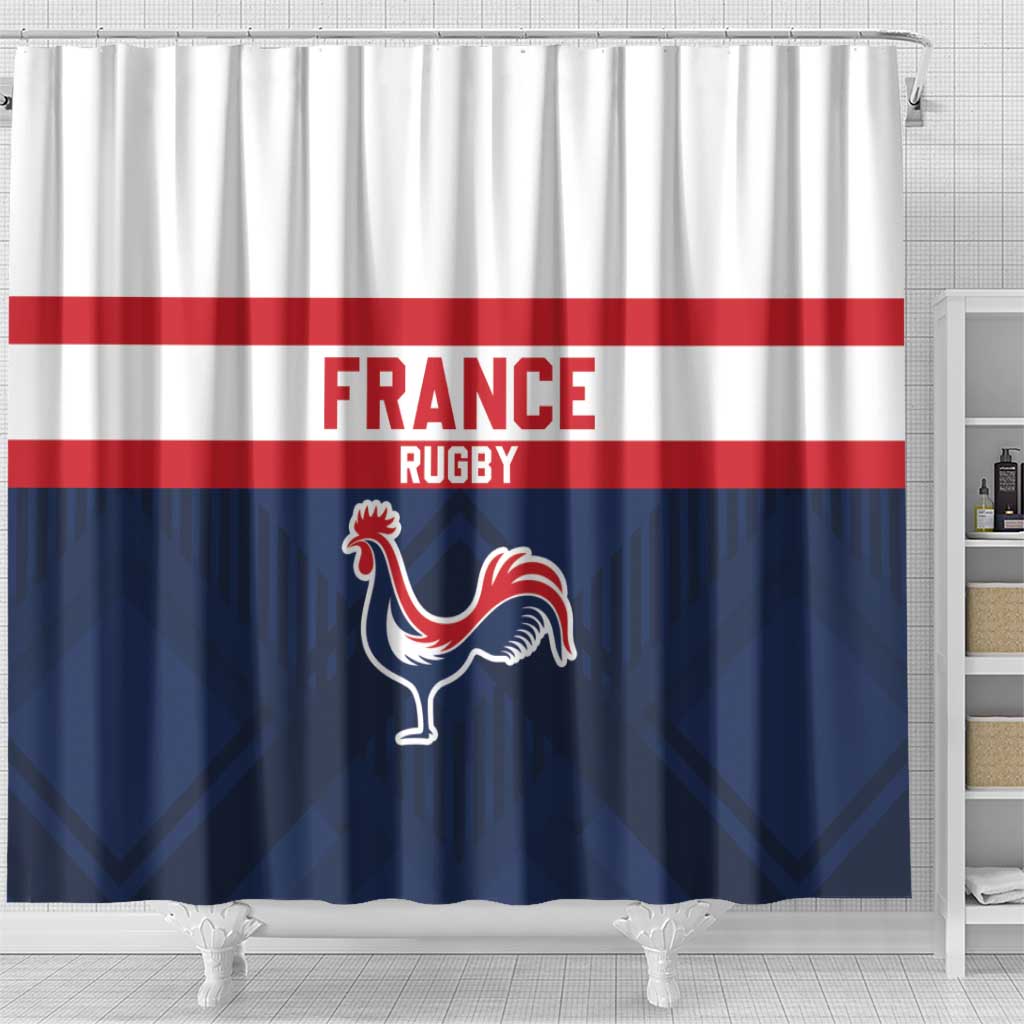 France Rugby Shower Curtain Go Les Bleus Simple Style - Wonder Print Shop