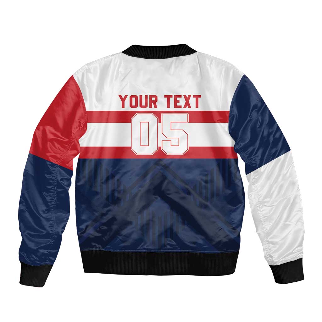 France Rugby Custom Sleeve Zip Bomber Jacket Go Les Bleus Simple Style - Wonder Print Shop