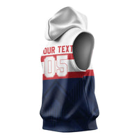 France Rugby Custom Sleeveless Hoodie Go Les Bleus Simple Style - Wonder Print Shop