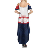 France Rugby Custom Summer Maxi Dress Go Les Bleus Simple Style - Wonder Print Shop