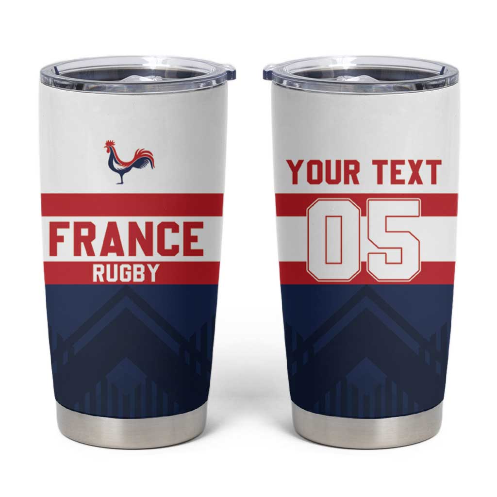 France Rugby Custom Tumbler Cup Go Les Bleus Simple Style - Wonder Print Shop