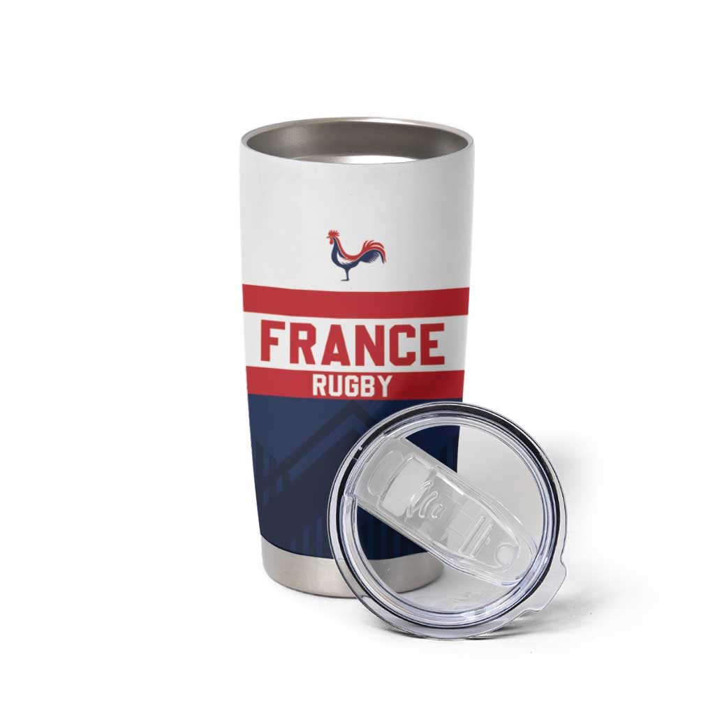France Rugby Custom Tumbler Cup Go Les Bleus Simple Style - Wonder Print Shop