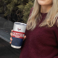 France Rugby Custom Tumbler Cup Go Les Bleus Simple Style - Wonder Print Shop