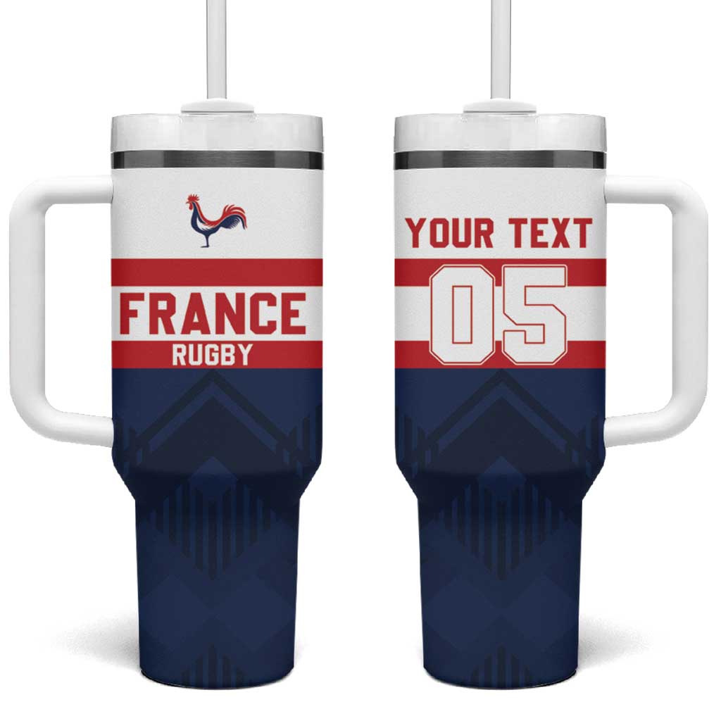 France Rugby Custom Tumbler With Handle Go Les Bleus Simple Style - Wonder Print Shop