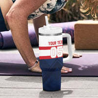 France Rugby Custom Tumbler With Handle Go Les Bleus Simple Style - Wonder Print Shop