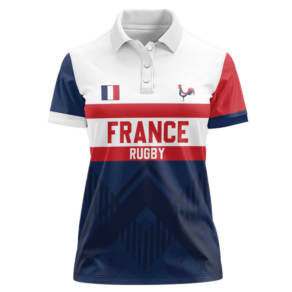 France Rugby Custom Women Polo Shirt Go Les Bleus Simple Style - Wonder Print Shop