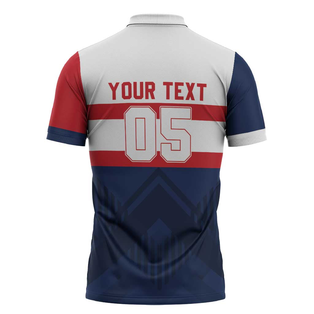 France Rugby Custom Zipper Polo Shirt Go Les Bleus Simple Style - Wonder Print Shop