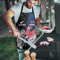 France And New Zealand Rugby Apron Les Bleus Rooster With Maori Tiki - Wonder Print Shop