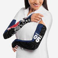 France And New Zealand Rugby Custom Arm Sleeves Les Bleus Rooster With Maori Tiki - Wonder Print Shop