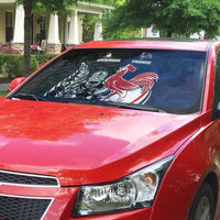France And New Zealand Rugby Auto Sun Shade Les Bleus Rooster With Maori Tiki - Wonder Print Shop