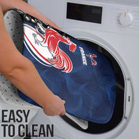 France And New Zealand Rugby Bathroom Set Les Bleus Rooster With Maori Tiki - Wonder Print Shop
