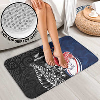 France And New Zealand Rugby Bathroom Set Les Bleus Rooster With Maori Tiki - Wonder Print Shop