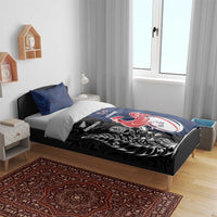 France And New Zealand Rugby Bedding Set Les Bleus Rooster With Maori Tiki - Wonder Print Shop