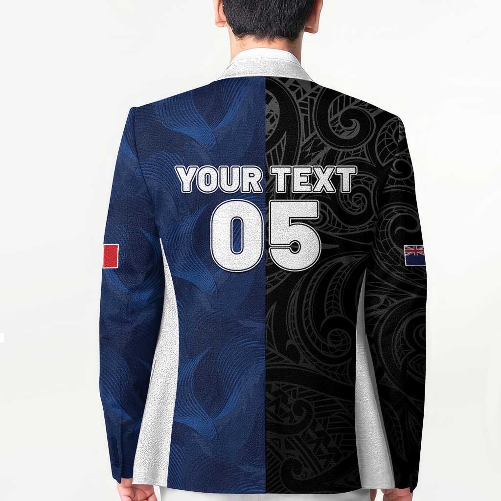 France And New Zealand Rugby Custom Blazer Les Bleus Rooster With Maori Tiki - Wonder Print Shop