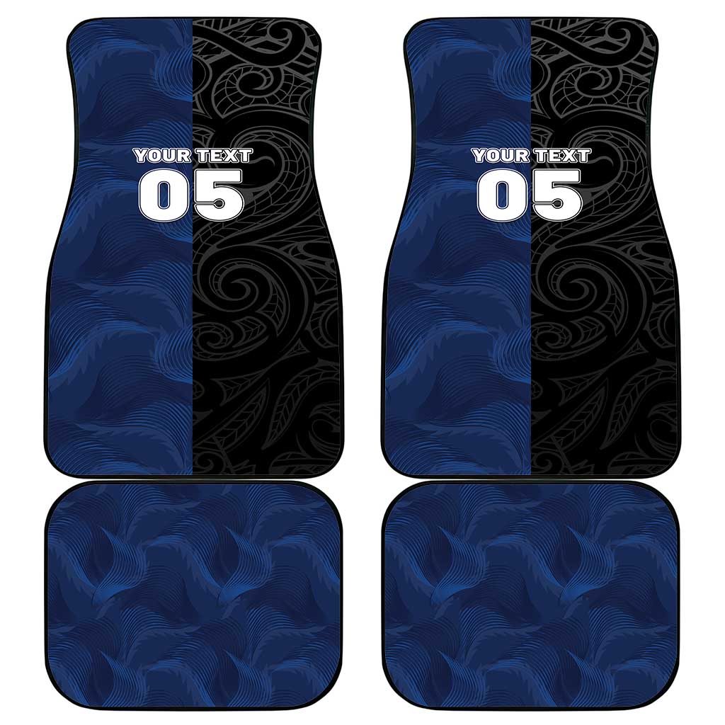 France And New Zealand Rugby Custom Car Mats Les Bleus Rooster With Maori Tiki - Wonder Print Shop