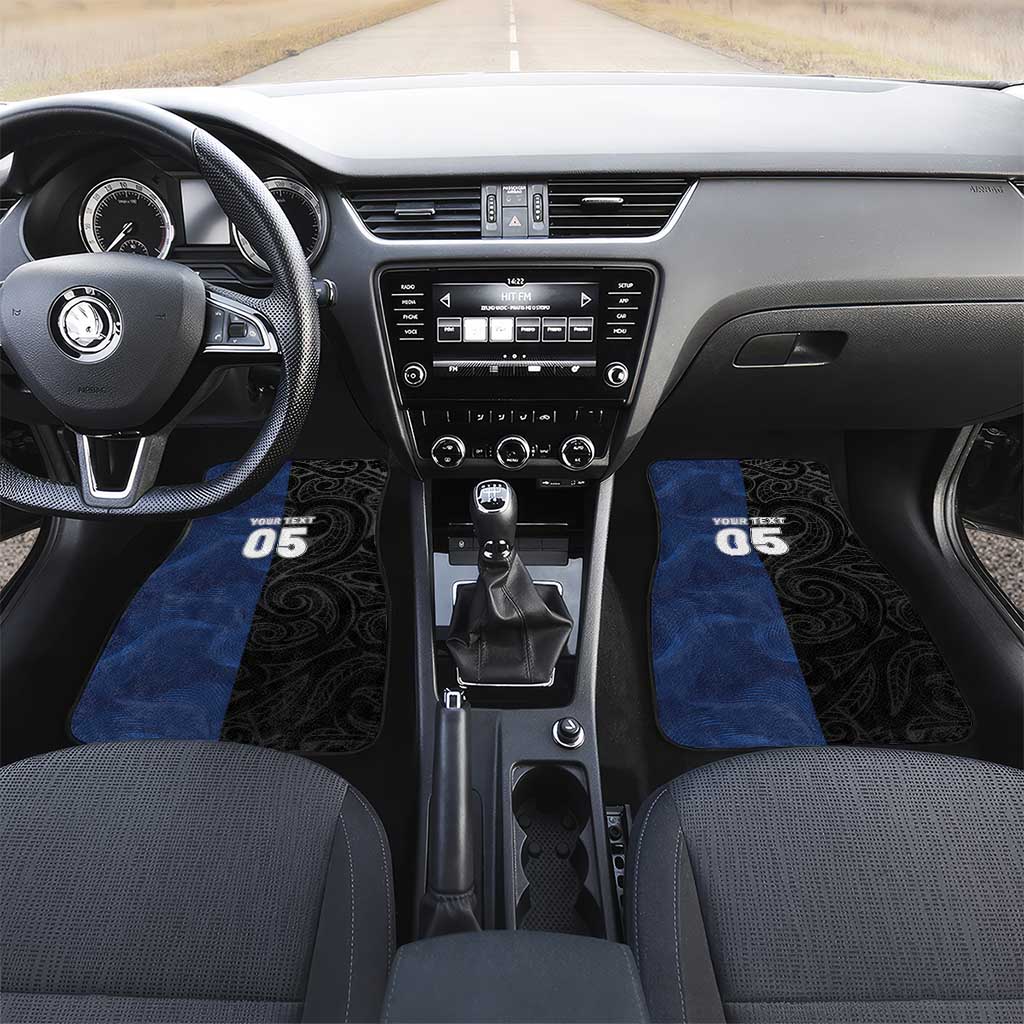 France And New Zealand Rugby Custom Car Mats Les Bleus Rooster With Maori Tiki - Wonder Print Shop
