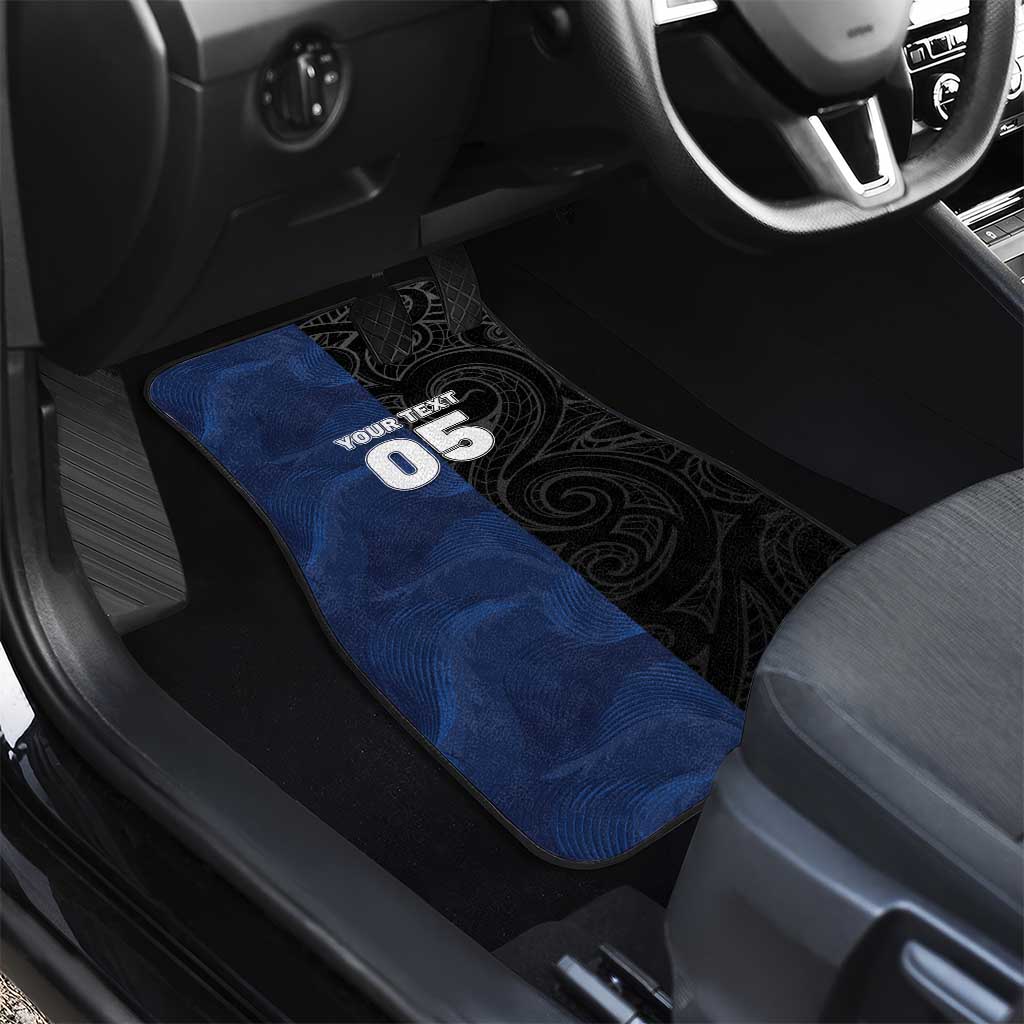 France And New Zealand Rugby Custom Car Mats Les Bleus Rooster With Maori Tiki - Wonder Print Shop