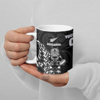 France And New Zealand Rugby Custom Ceramic Mug Les Bleus Rooster With Maori Tiki - Wonder Print Shop