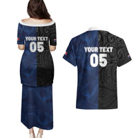 France And New Zealand Rugby Custom Couples Matching Puletasi and Hawaiian Shirt Les Bleus Rooster With Maori Tiki - Wonder Print Shop