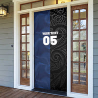 France And New Zealand Rugby Custom Door Cover Les Bleus Rooster With Maori Tiki - Wonder Print Shop