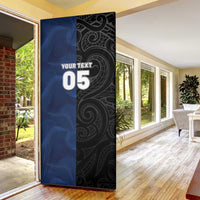 France And New Zealand Rugby Custom Door Cover Les Bleus Rooster With Maori Tiki - Wonder Print Shop