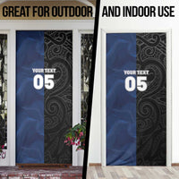 France And New Zealand Rugby Custom Door Cover Les Bleus Rooster With Maori Tiki - Wonder Print Shop