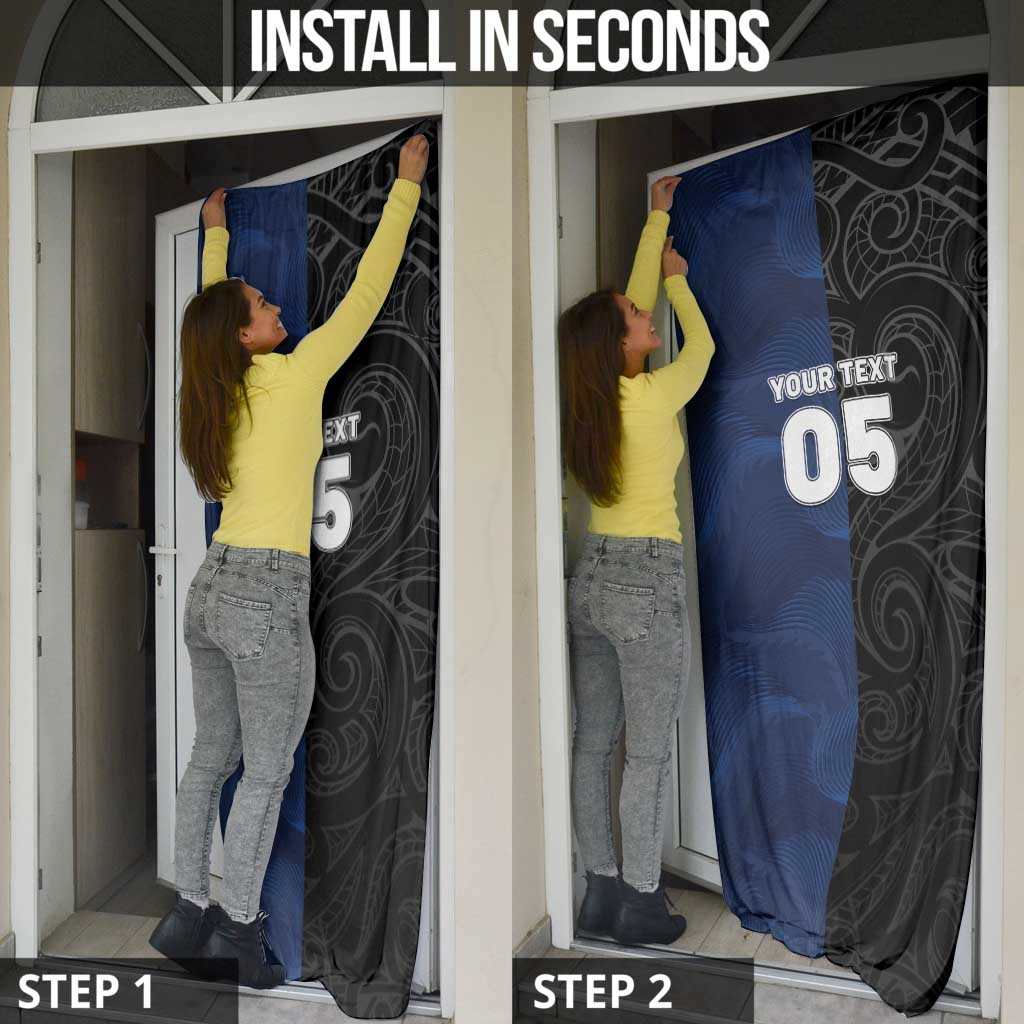 France And New Zealand Rugby Custom Door Cover Les Bleus Rooster With Maori Tiki - Wonder Print Shop