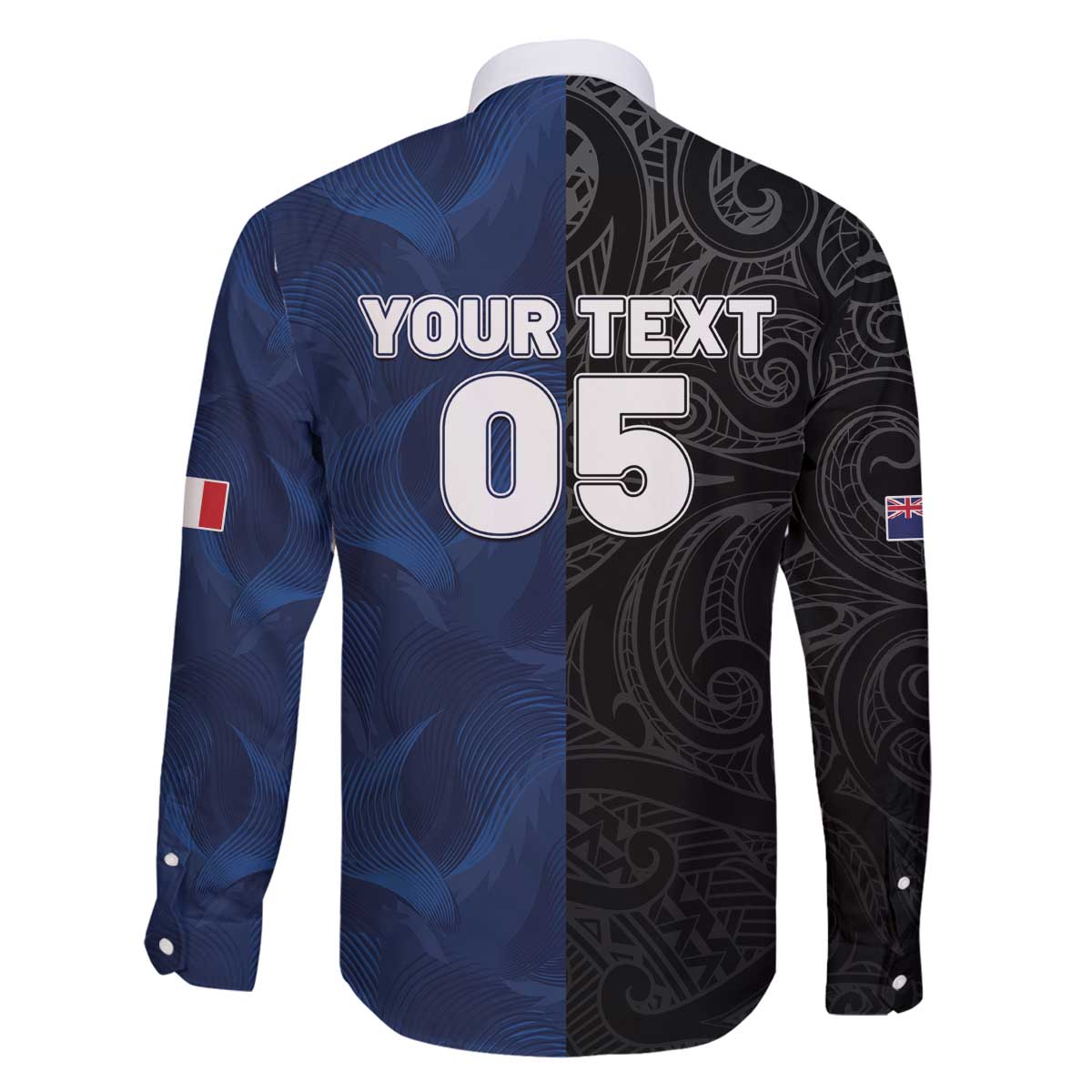 France And New Zealand Rugby Custom Family Matching Off The Shoulder Long Sleeve Dress and Hawaiian Shirt Les Bleus Rooster With Maori Tiki - Wonder Print Shop